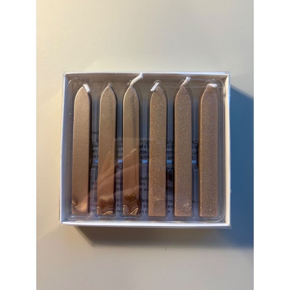 Recollections Christmas Sealing Wax Sticks Copper and Copper Glitter 6pc Set